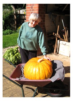 The Giant Pumpkin that Editha grew summer 2009