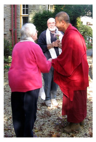 Rinpoche's attendant Samten Arriving at Lam rim